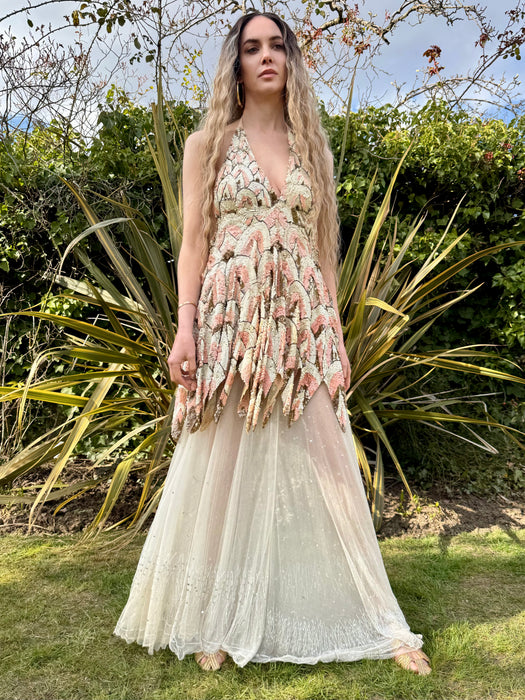 Khaite, 20s reworked 20s sequis and tulle dress