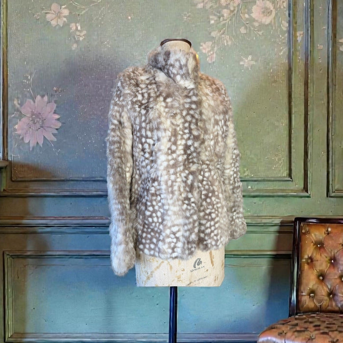 Bambi, 70s rare Bambi print fur jacket