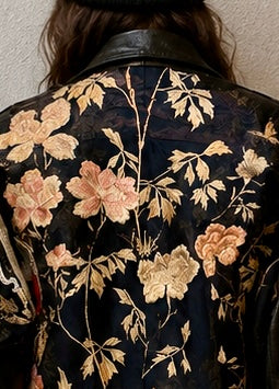 Omega, reworked 70s embroidered biker jacket