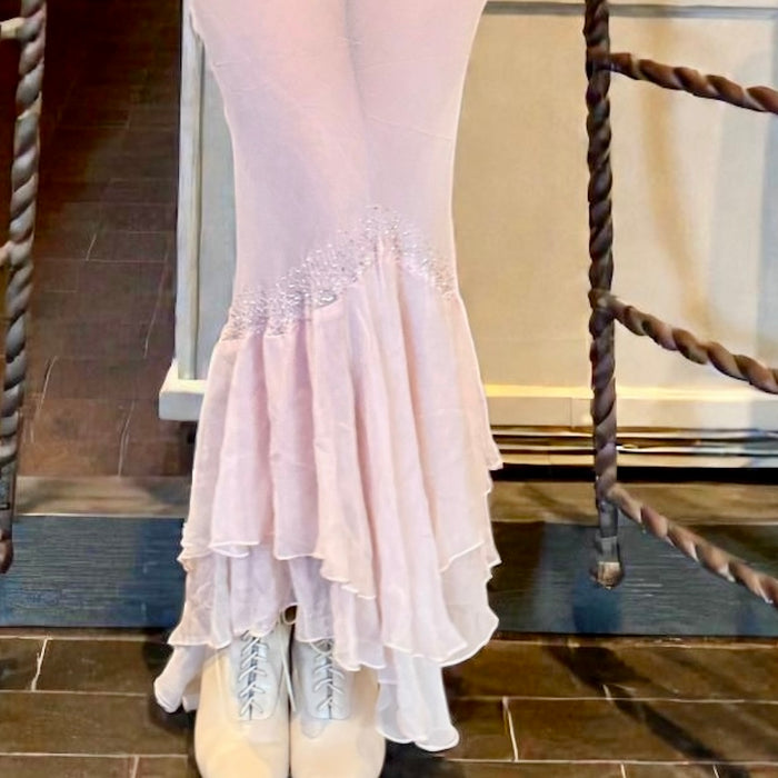 Honey, 90s pink chiffon bias cut, beaded dress