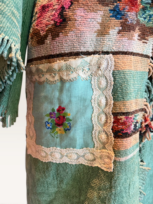 Clarissa, reworked 30s chenille floral coat