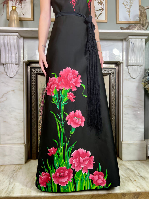 Rania, 70s silk floral dress