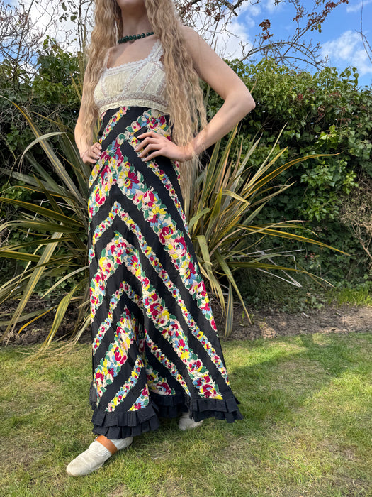 Mish, reworked 20s silk and 30s floral dress