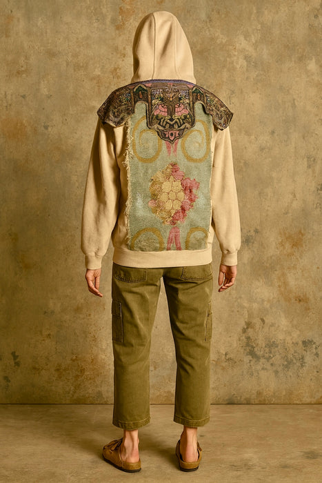 Burberry, reworked Men’s 80s hooded cotton sweatshirt