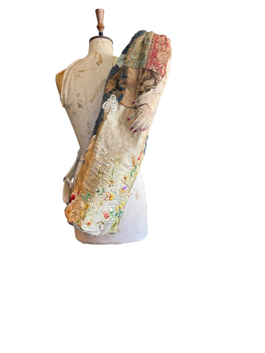 OV Yoga bag, antique patchwork organic recycled cotton yoga bag