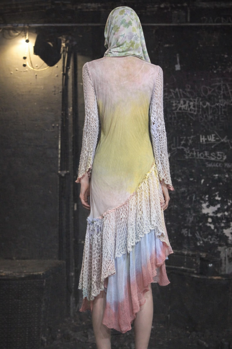 Tommy, vintage  handmade crochet and cotton muslin asymmetric dress