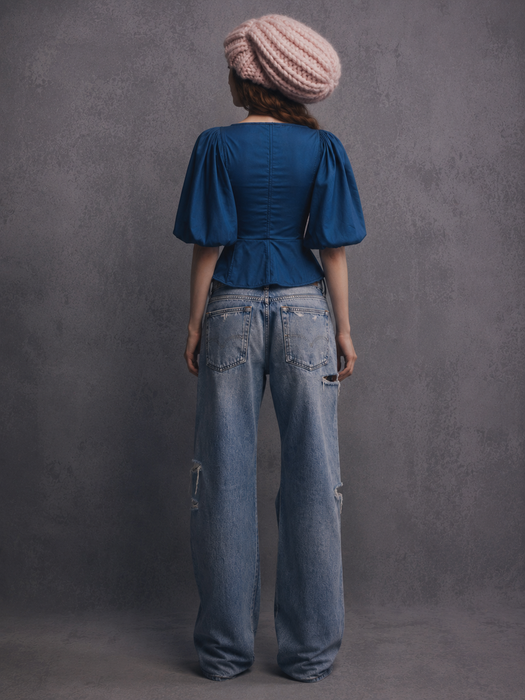 Yves Saint Laurent, Rive Gauche corset top with tassel ties