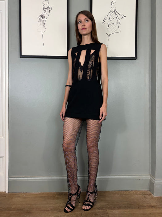 Norme, 60s black wool minidress