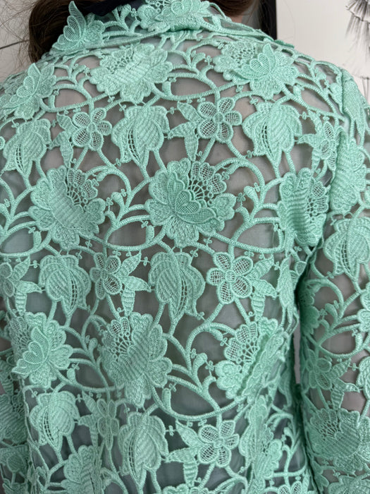 Giambattista Valli, aqua lace jacket