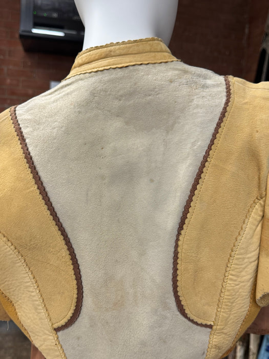 Shai, 70s suede patchwork short sleeve jacket