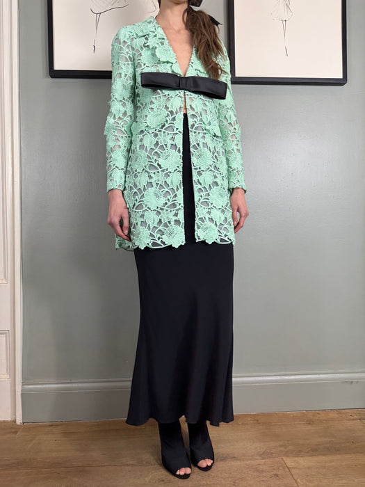 Giambattista Valli, aqua lace jacket