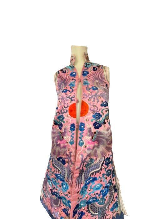Magda, Late Qing dynasty Chinese silk embroidered waistcoat/dress