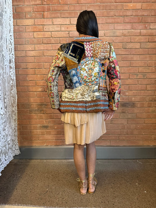 Madena, reworked patchwork 40s jacket