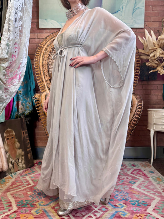 Pilar, 70s chiffon and beaded Goddess dress