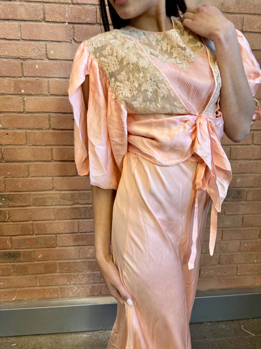Clarina, 30s silk and lace dress and jacket