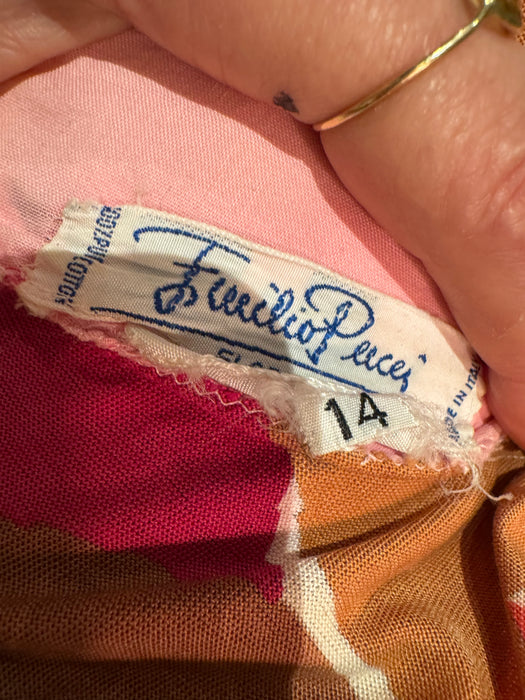 Emilio Pucci, 60s cotton print drop waist dress