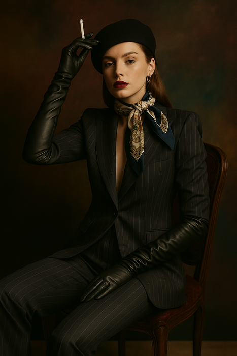 Gucci, by Tom Ford pin stripe suit
