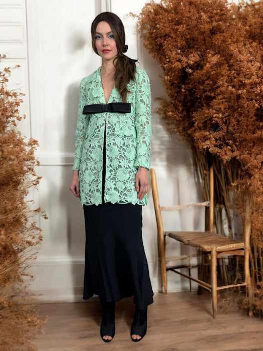 Giambattista Valli, aqua lace jacket