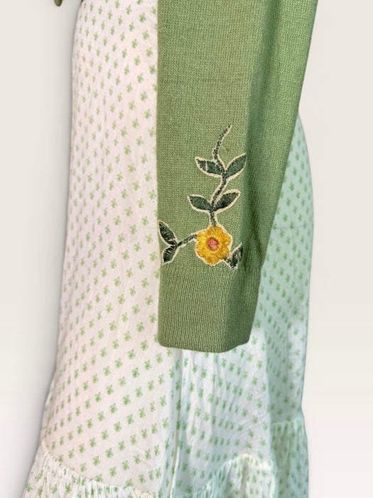 Helen Bond, 1950s cashmere floral cardigan
