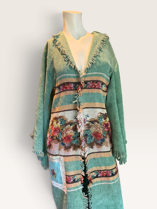 Clarissa, reworked 30s chenille floral coat