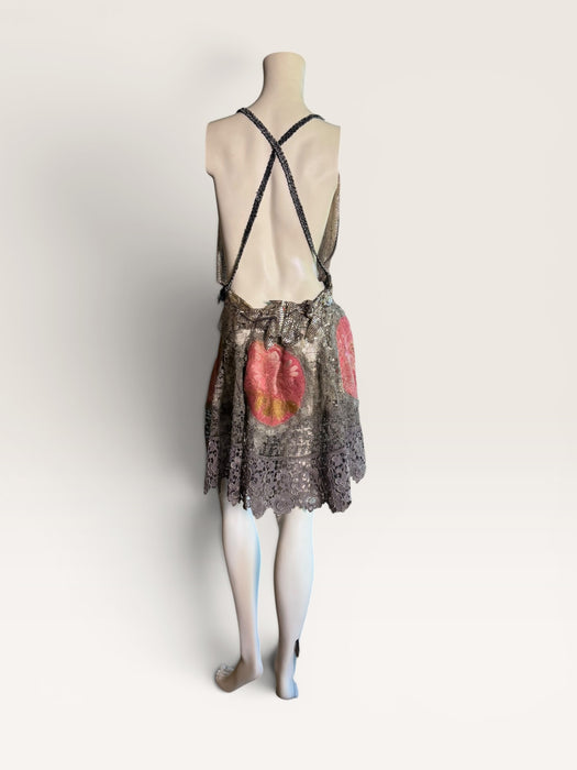 Troy, 30s Assuit reworked Assuit top and Edwardian metallic lace skirt
