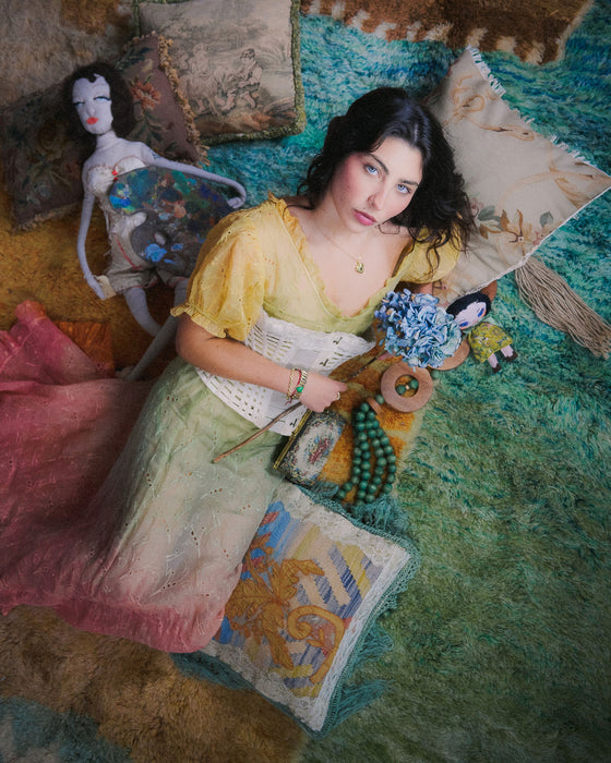 Oscar, 30s hand dyed ombré organza eyelet dress