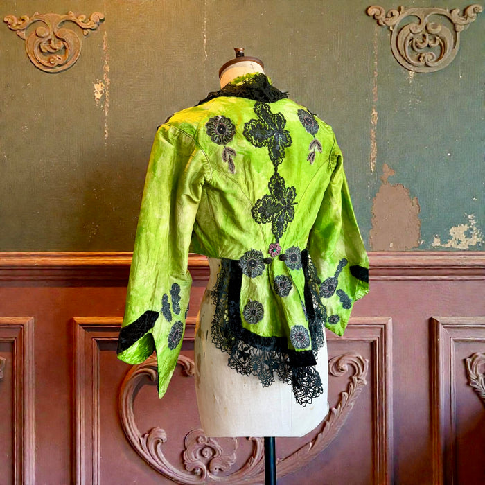 Strobe, embellished Victorian hand dyed beaded jacket