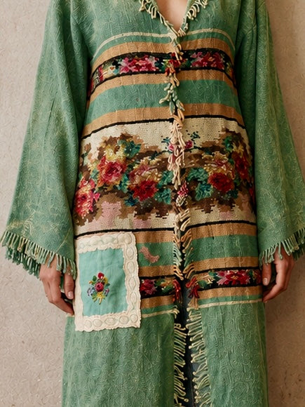 Clarissa, reworked 30s chenille floral coat