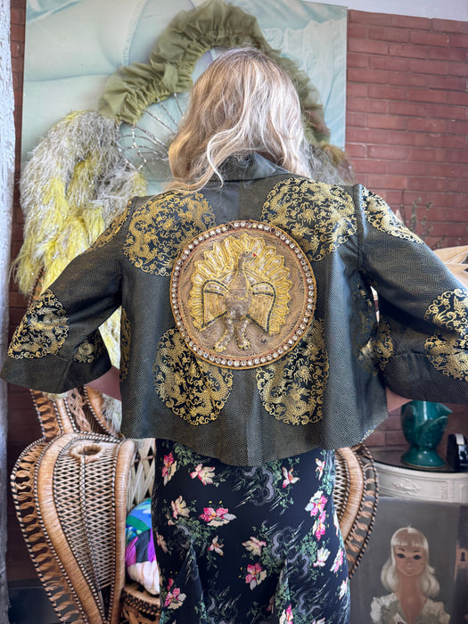 Melda, 40s silk Oriental embroidered jacket