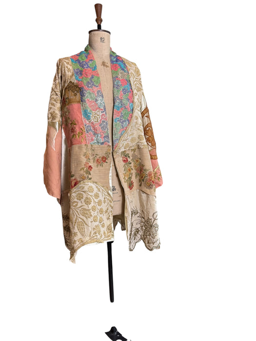 John Rocha, patchwork 80s silk kimono