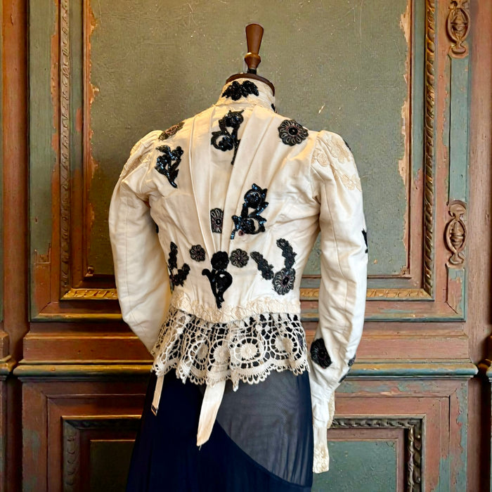 Lois, embellished Victorian silk jacket with 20s beading
