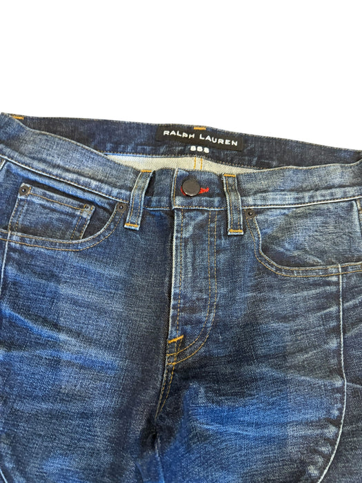 Ralph Lauren, black label motorcycle blue faded denim jeans