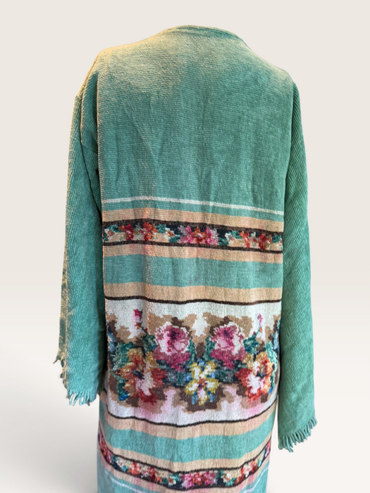 Clarissa, reworked 30s chenille floral coat