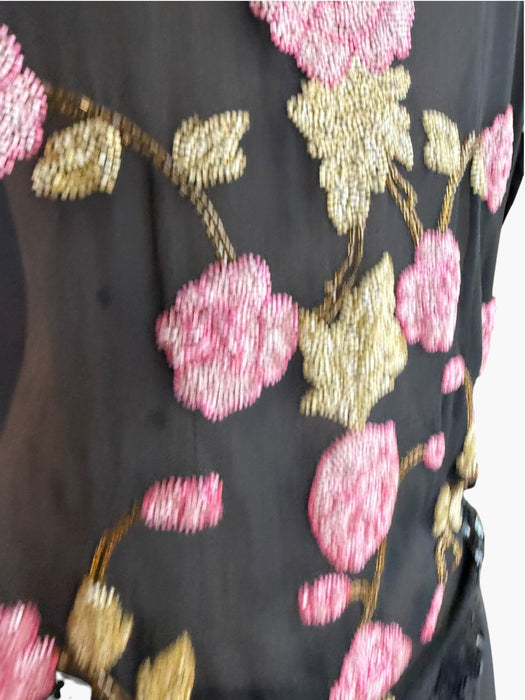 Greta, reworked 20s beaded short asymmetric dress