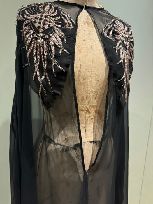 Nora, original 1920s chiffon Kaftan with intricate beaded design