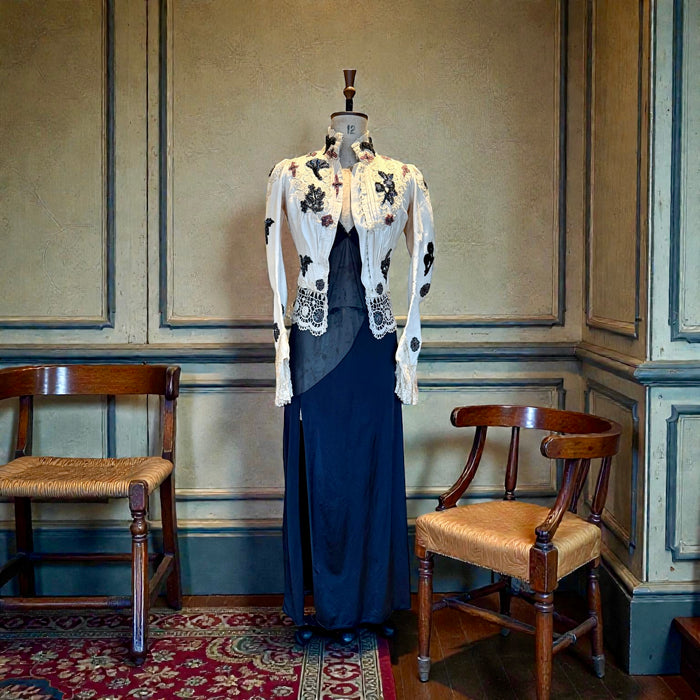 Lois, embellished Victorian silk jacket with 20s beading