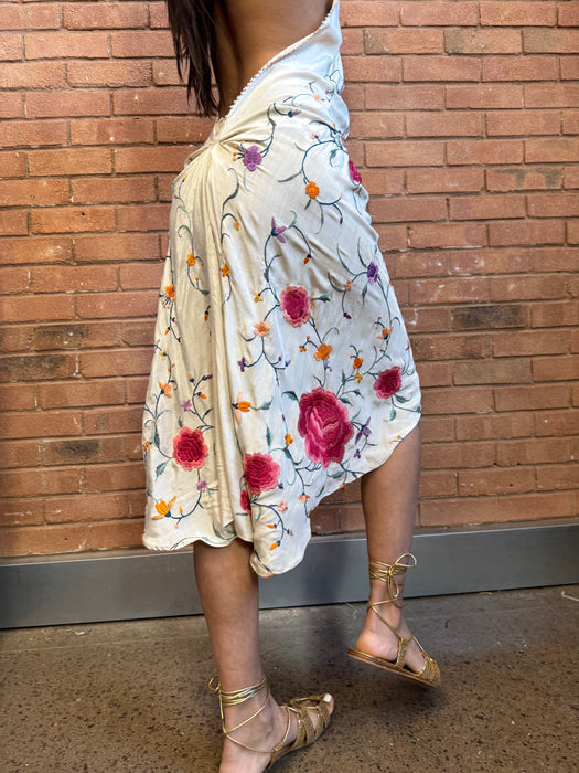 Madeleine, reworked 40s floral scarf dress