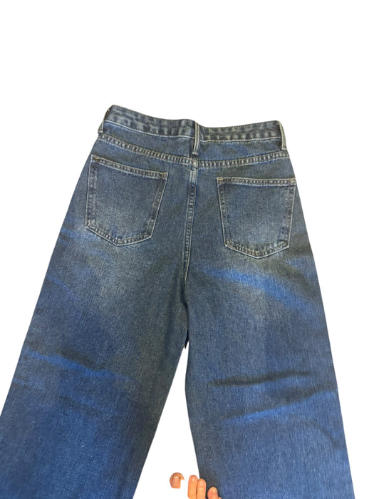 Chanel, Y2K monogrammed embroidered Barrell jeans