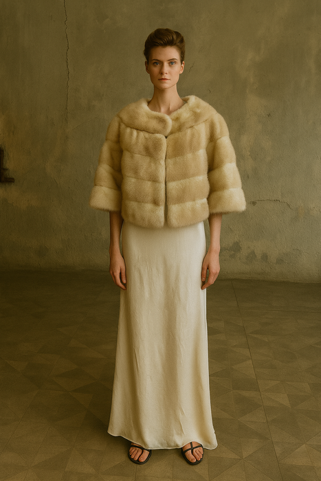 Taylor, 60s blonde mink jacket