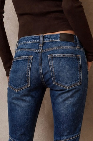 Ralph Lauren, black label motorcycle blue faded denim jeans