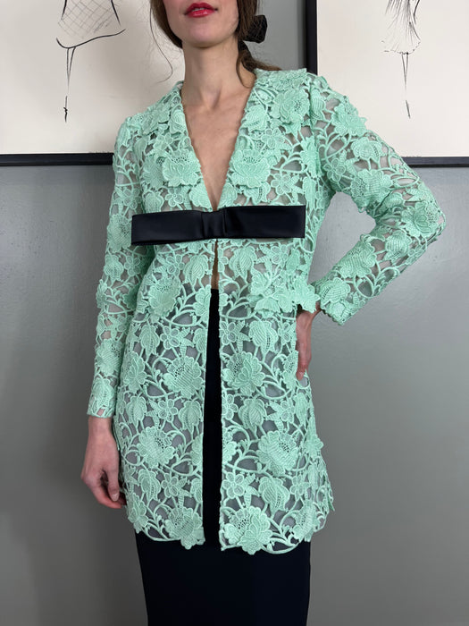 Giambattista Valli, aqua lace jacket