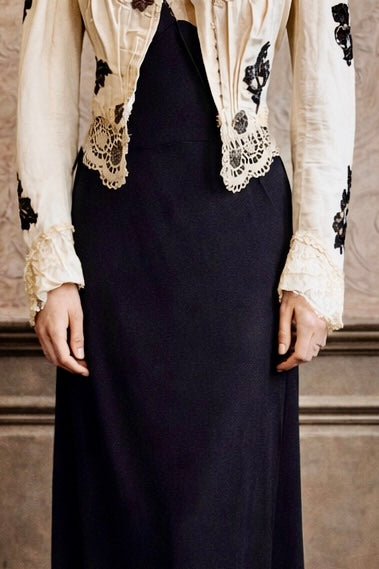 Lois, embellished Victorian silk jacket with 20s beading