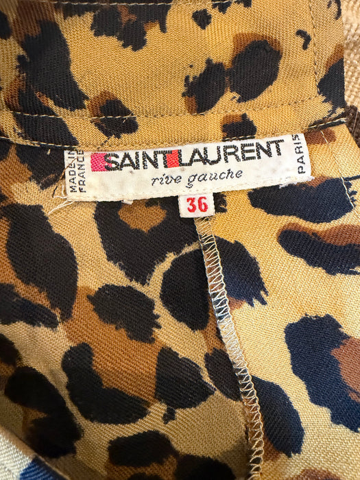 Yves Saint Laurent, Rive Gauche runway autumn/winter 1986/87 leopard print wool dress