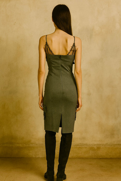 Christian Dior, by Galliano S/S 2004 “Hommage a Marléne” pinstripe dress