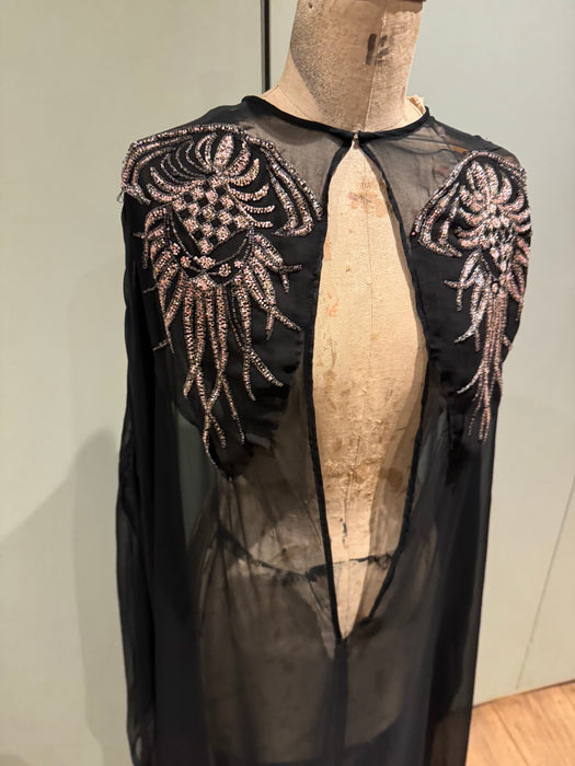 Nora, original 1920s chiffon Kaftan with intricate beaded design