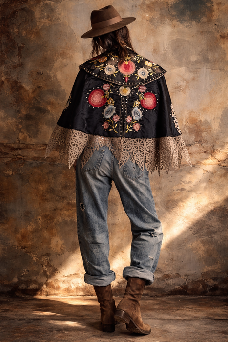 Drew, 30s Matador style Trajes de Luces embroidered and sequins cape