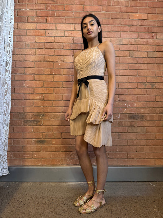 Narcis, pleated silk dress