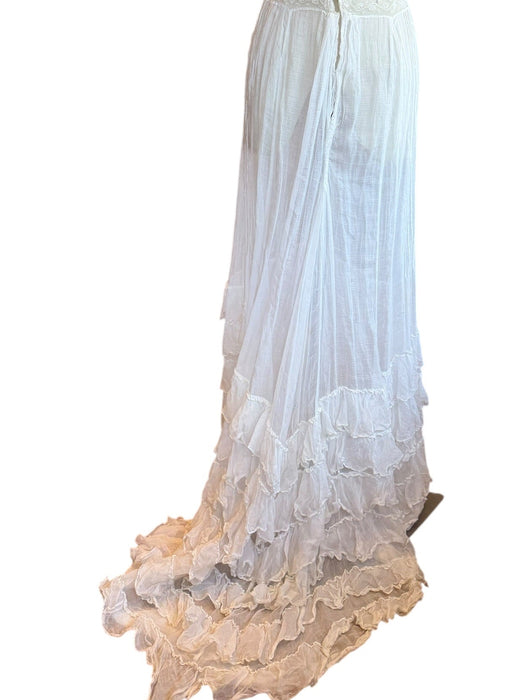 Glaze, Victorian reworked cotton and lace tiered dress