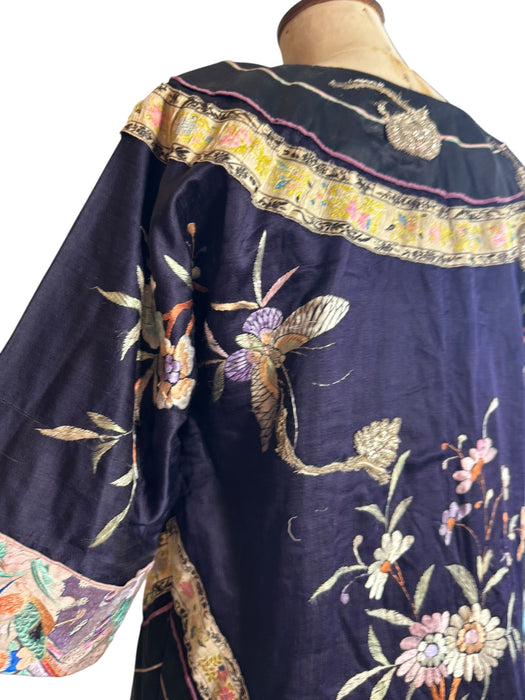 Troy, 30s silk embroidered and beaded Chinese jacket