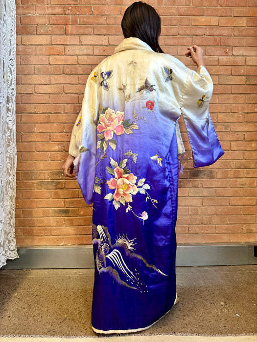 Delilah, 40s Japanese silk ombré embroidered kimono